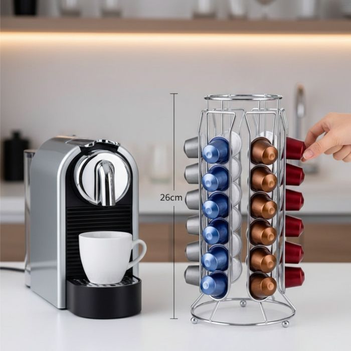 Метална стойка Cheffinger за 36 капсули Nespresso – компактно и стабил