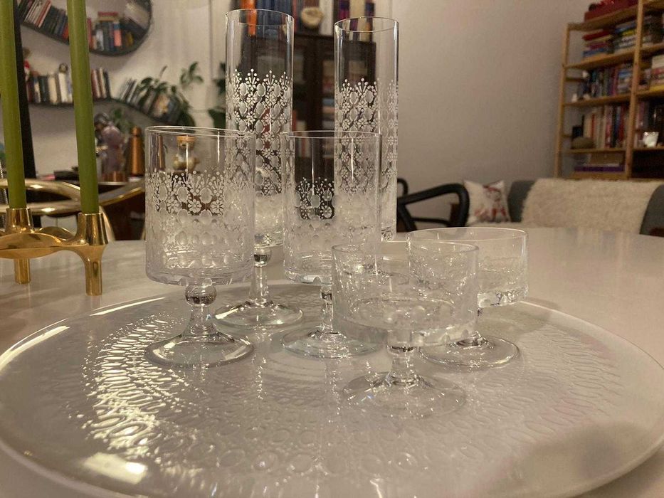 Set Rar Björn Wiinblad pentru Rosenthal Pahare și Tava Servire an 1970