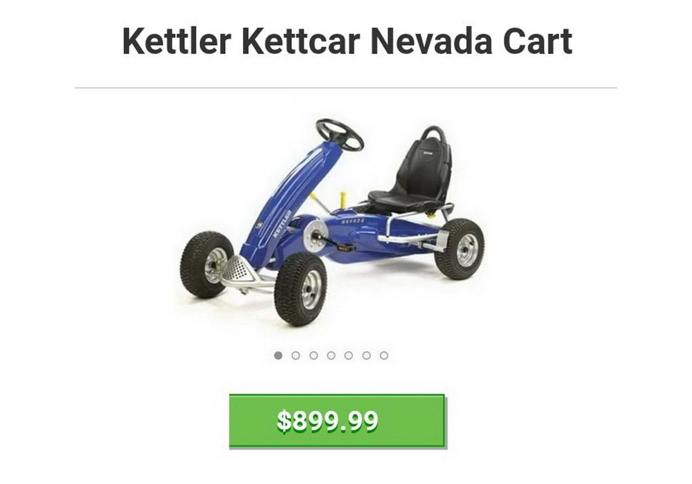 Cart (kart) cu pedale pentru copii KETTLER Nevada, 2 viteze - albastru