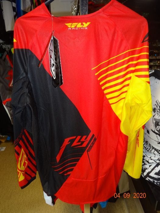 ---шок цена ! fly racing джърси kinetic red blk ylw vector мотокрос фа