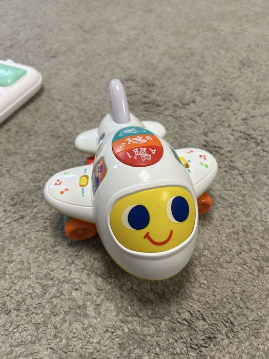 Jucarie interactiva bebe - Avion cu muzica si lumini in limba engleza