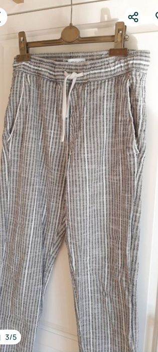 Pantaloni ZARA din in, pentru barbati/S