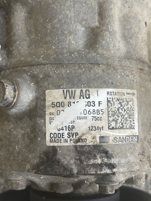 Compresor Ac Volkswagen Golf V 1K1 2003 - 2009 1.4 Tsi Bmy