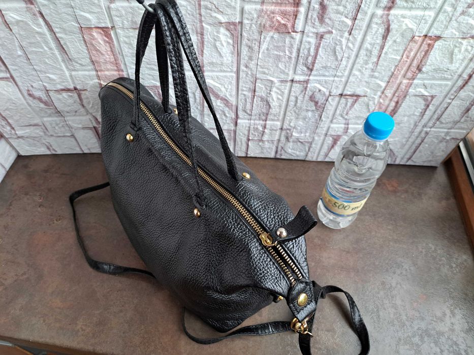 дамска чанта,малка черна чанта/естествена кожа