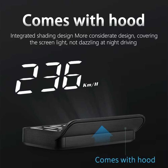 Head up display hud дисплей OBD2 OBDII дигитален километраж за предно стъкло кола ОБД2