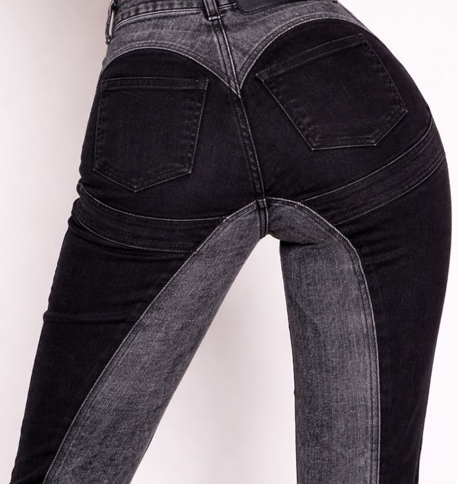 Черни дънки Mugler