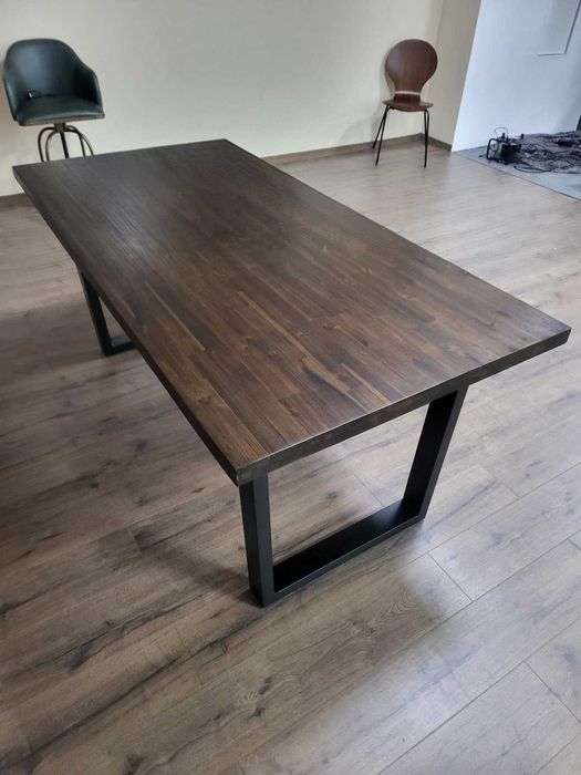 ПРОМОЦИЯ!!! Масивна дървена трапезна маса от тъмно дърво