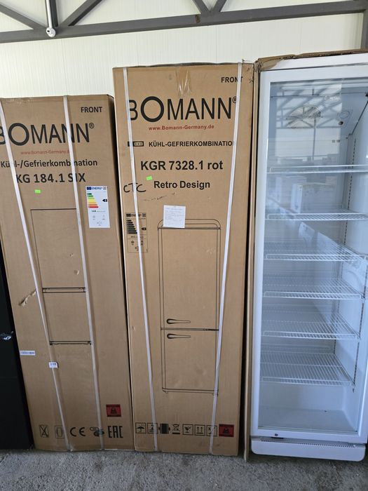 Нов Bomann ретро комбиниран хладилник/фризер KGR 7328.1 червен