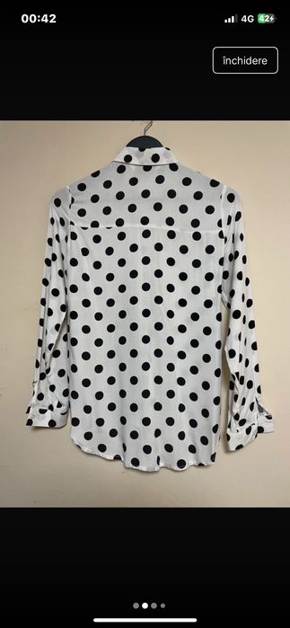 Cămașă albă cu buline