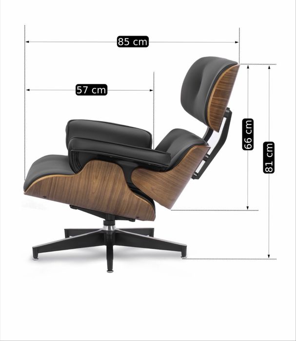Eames lounge chair scaun fotoliu cu taburet