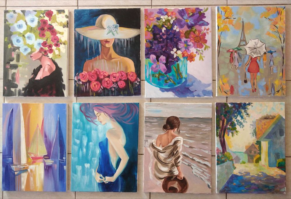 Подарък за Рожден ден, Юбилей, Картина с маслени бои