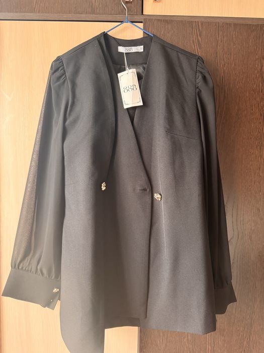 Брючной костюм черный