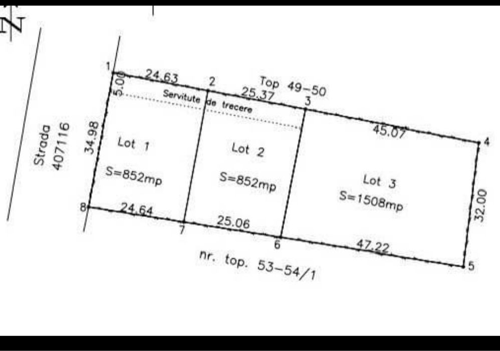 Teren intravilan Ianova 1508mp. Parcelabil
