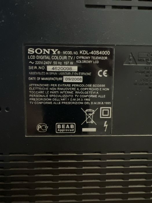 Продам телевизор SONY BRAVIA