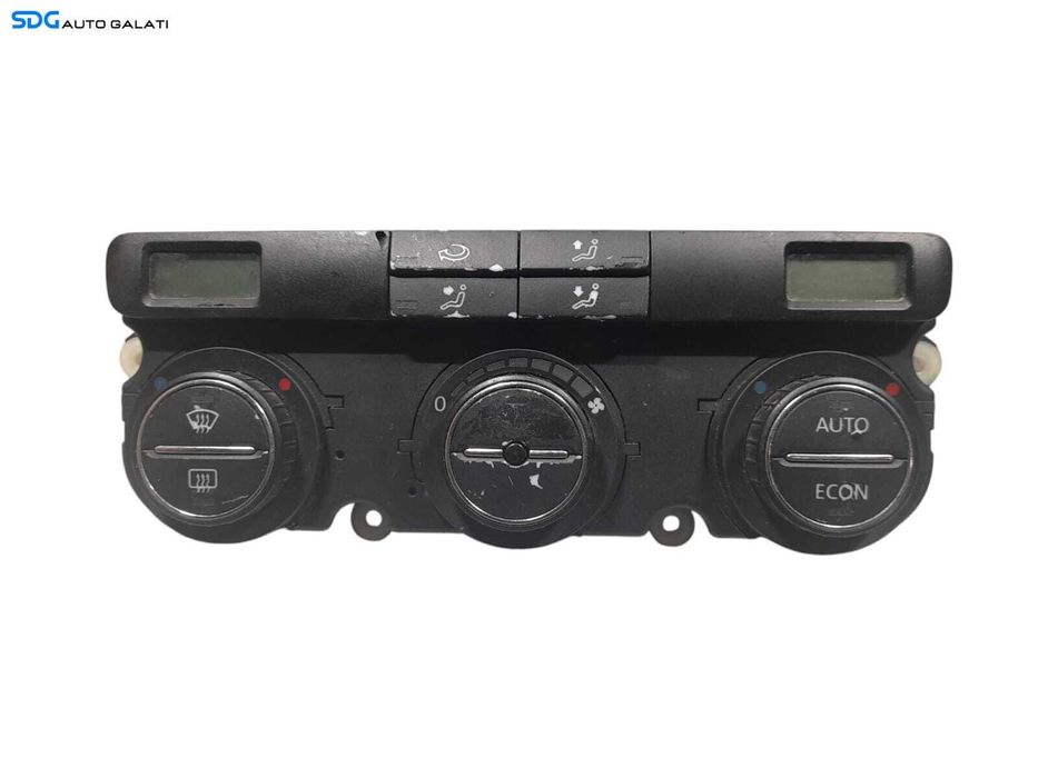 Panou Modul Unitate Comanda AC Aer Conditionat Clima Climatronic Dublu Dual Zone Volkswagen Passat B6 2005 - 2010 Cod 1K0907044K [N0657]