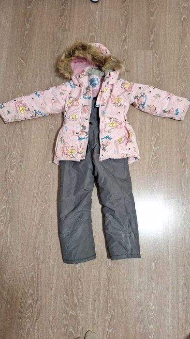 Зимняя куртка с тёплыми штанами на девочку рост 116