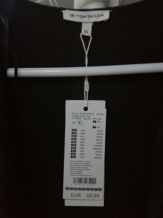 Cardigan ( jerseu )  dama nou TOM TAILOR