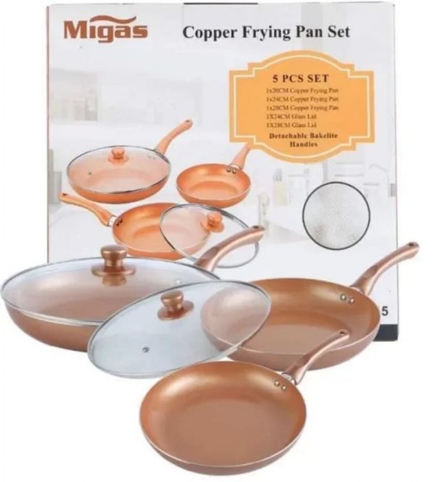 Комплект 3 броя Керамичен тиган