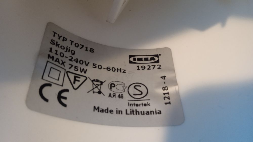 Lustra/lampa IKEA, camera copii, dormitor, made in Lituania, bec LED