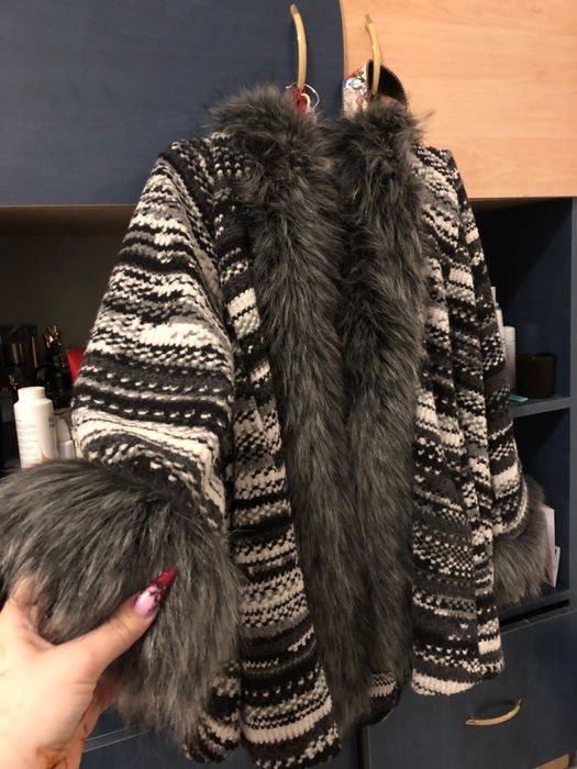 Haină de lână cu blăniță