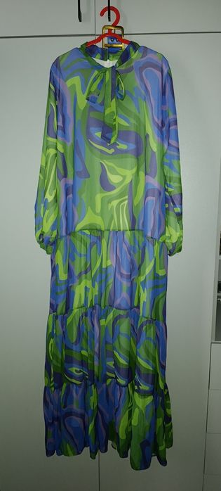 Vecherniy shifon ko'ylak+remen