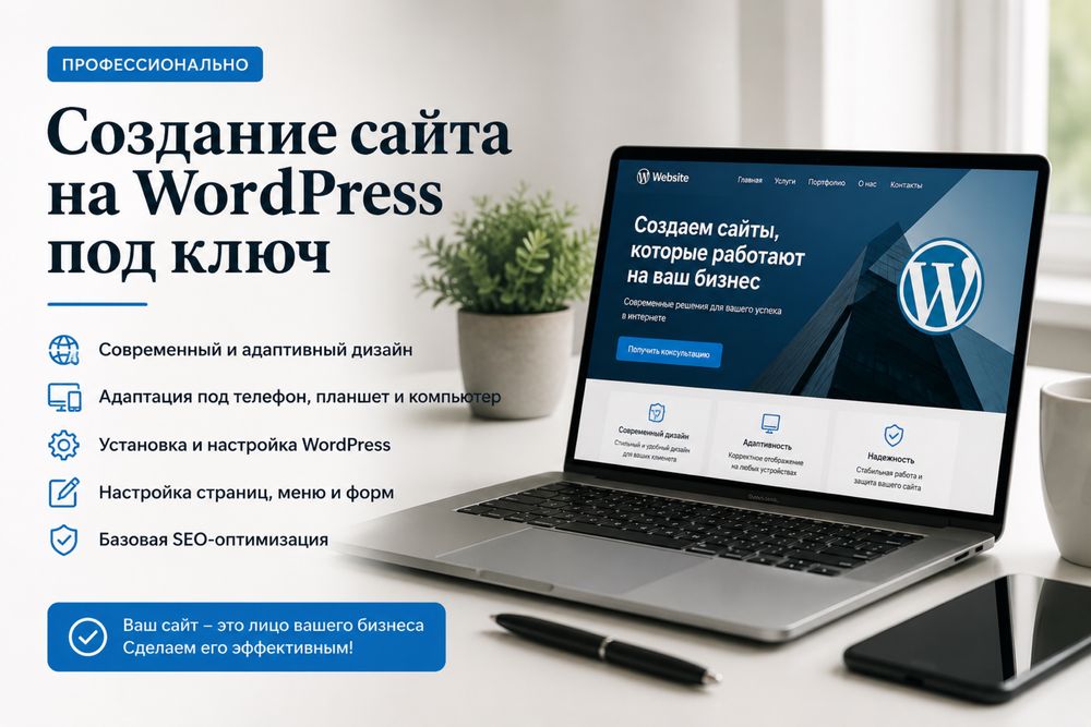 Создание сайта на WordPress под ключ