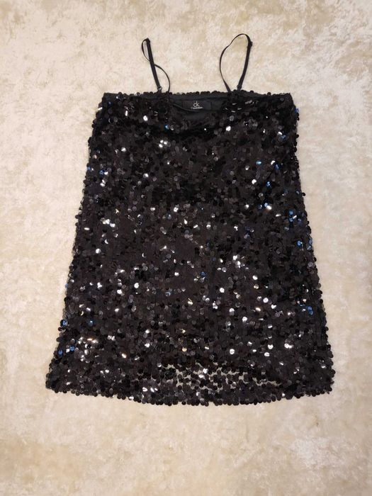 rochie mini paiete negre, eleganta, club, noua, M-L