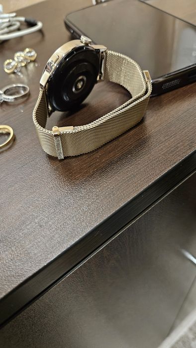 Часовник HUAWEI WATCH GT3 Gold Stainless Case White Leather Strap 42MM