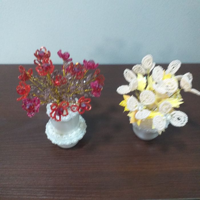 Цветочки из бисера