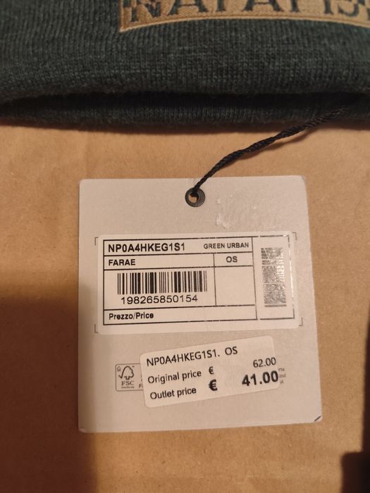 căciulă Napapijri Farae din acril 100% doar pe bej mai este