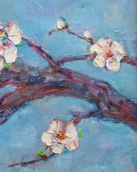 Картина "Цветущая ветка" Холст, масло. 60х80см