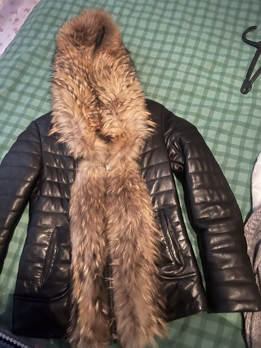 Кожено яке с пух