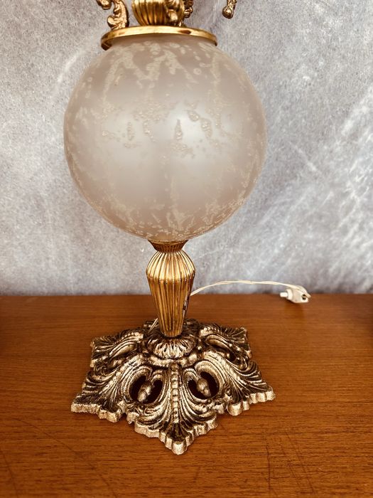 Антикварна бронзова лампа – Франция, края на XIX / нач. XX в.