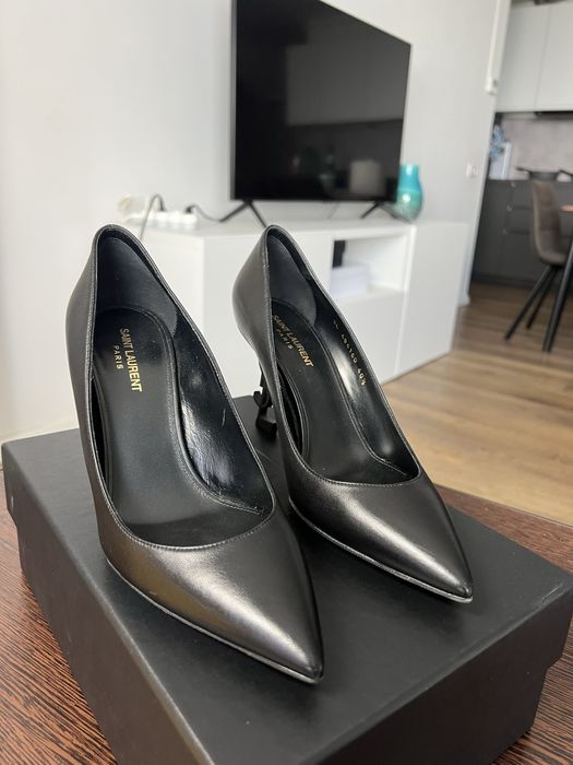 Pantofi YSL Opyum lambskin marime 40.5 toc 8.5 cm