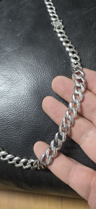 Set cuban argint lant si brățară