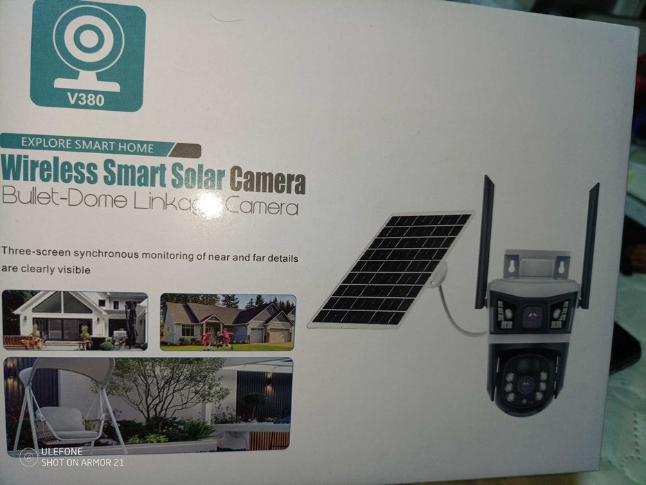 Безжична соларна двойна камера с 10* зуум и сим 4G