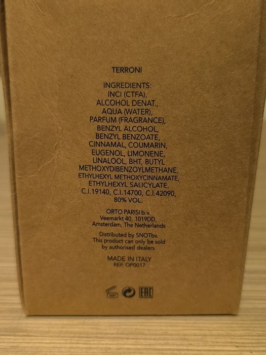 *ОТЛИВКИ* На Orto Parisi Terroni парфюм