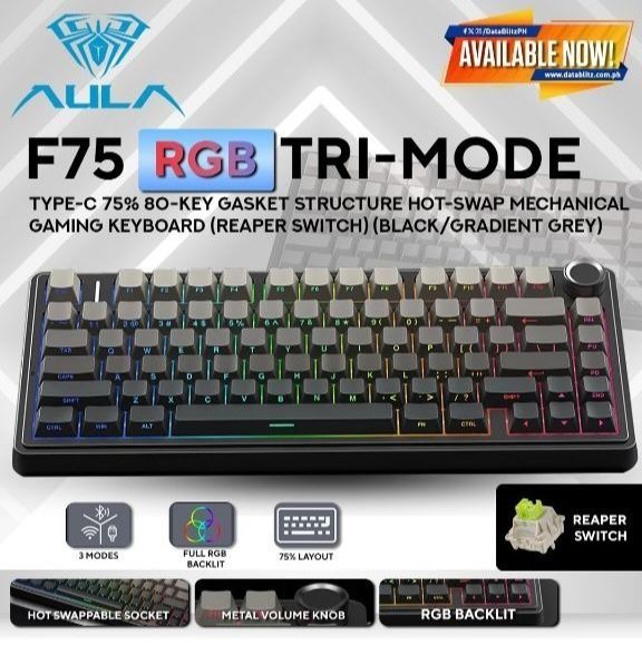 Aula F75 буквы горят Беспроводная Механическая Клавиатура