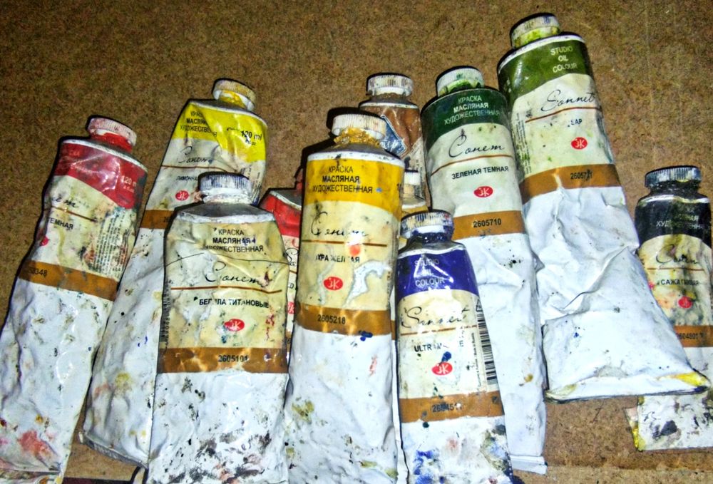 Б/У Набор Масляные краски Сонет.