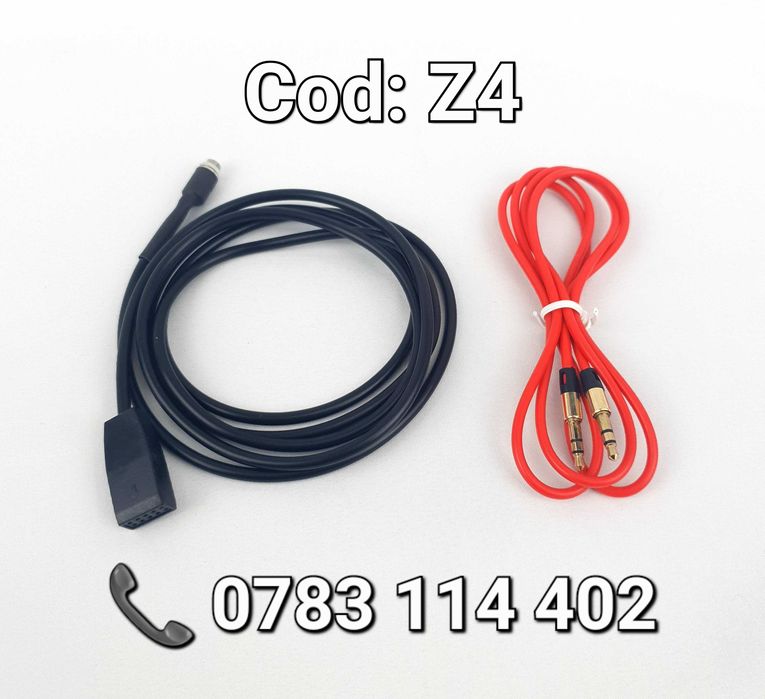 Intrare Audio-Cablu Auxiliar-AUX BMW E46 E39 E53 + Cablu Jack/Jack- Z4