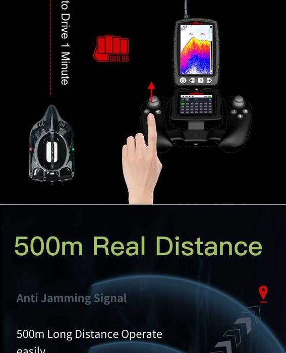 BOATMAN Fighter GPS Sonar – лодка за захранка с GPS и сонар
