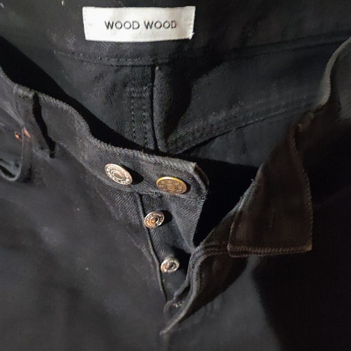 Blugi slim Wood Wood, premium, negri, 34, purtați o singură dată.