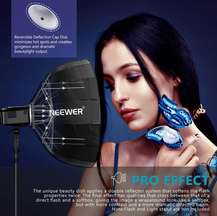 105см. Софтбокс. Параболичен. Бюти диш. Светкавица. Godox.