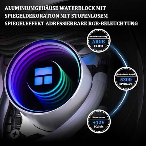 Thermalright Frozen Notte 360 White ARGB AIO охлаждане