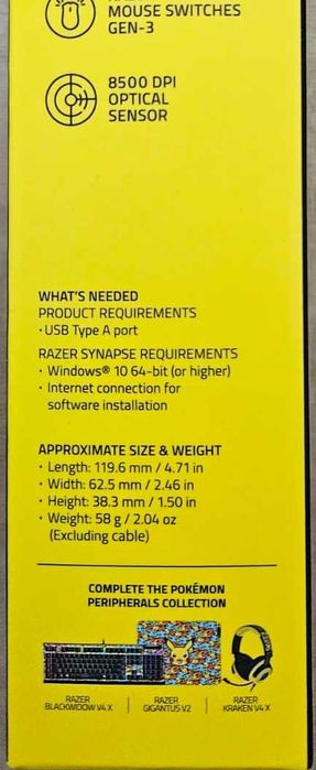 MOUSE RAZER - Gaming - RGB - 8500 dpi