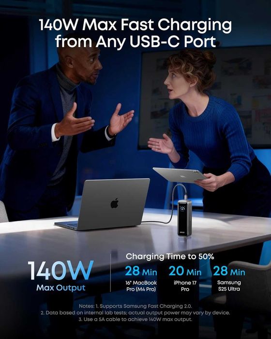 Anker Prime, 20100 mAh, 220W - външна USB батерия