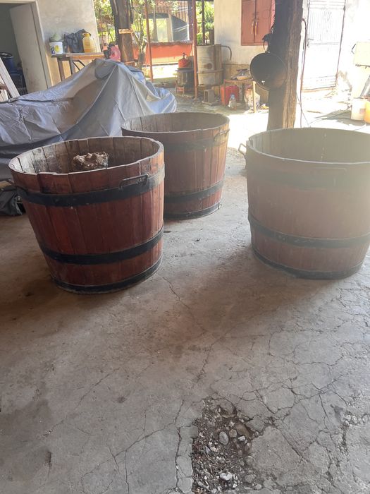 Дървена саксия подходяща за палма