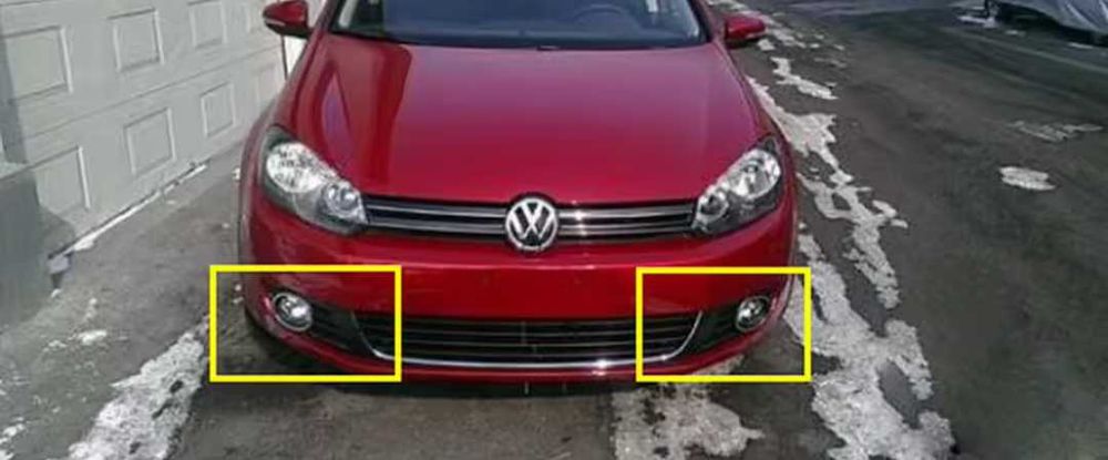 Решетки за халогените за предната броня за  VW GOLF 6 Голф фар мъгла