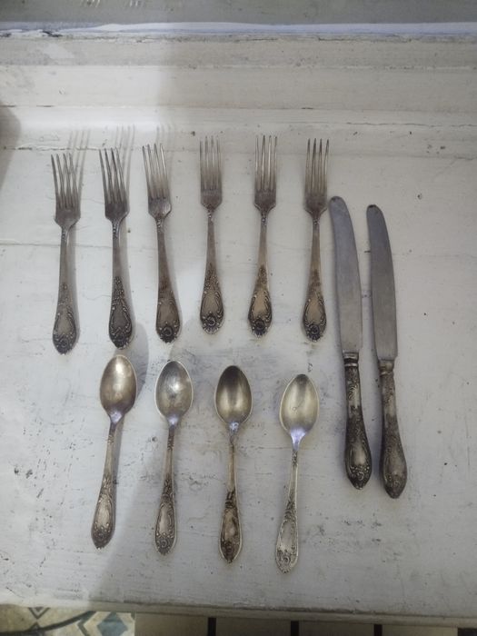 Мельхиоровая столовые приборы