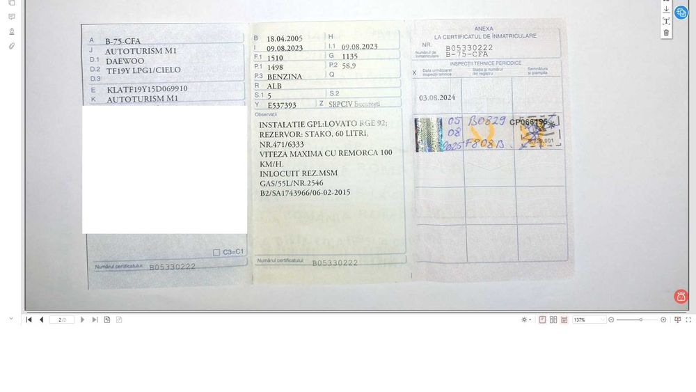 Daewoo Cielo 2005 - al doilea proprietar